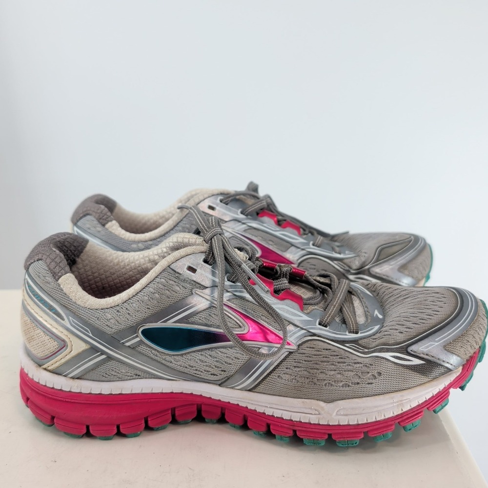 Brooks Ghost 8 120193-1B-073 Running Shoes Metallic Charcoal Bright Rose Size‎ 8
